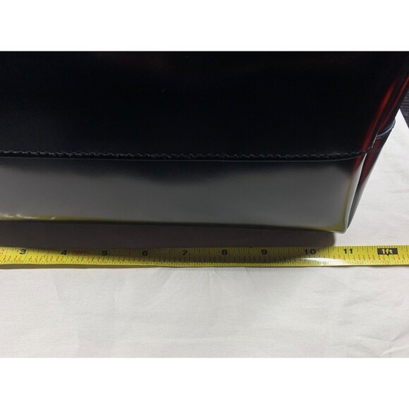 J. Crew Edie Bucket Bag Black Italian Patent Leather Dustbag Inc NWT - Picture 6 of 14